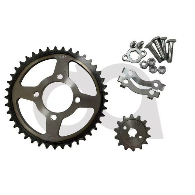 New Motorcycle Sprocket and Chain Complete Transmission Kit for TVS STAR Replacement African Market Made in Zhejiang