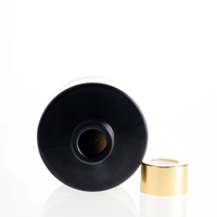 Diffuseur de parfum en verre noir de luxe 50ml/100ml avec bouchon couronne, sérigraphié, pour aromathérapie et artisanat