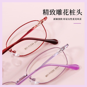 Gafas de vista CaiBi para mujer, montura ovalada completa, 49-17-138, lentes de resina ligera, origen Danyang - Product Image 3