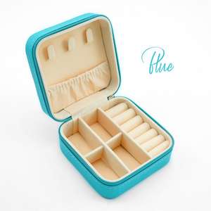 Small Ring Earring Necklace Pu <b>Jewellery</b> Case Travel Jewelry <b>Box</b> <b>Leather</b> Jewelry Organizer - Product Image 3