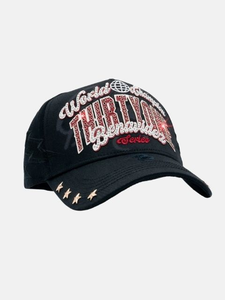 Casquette de baseball brodée de strass de haute qualité, 5 panneaux structurés, style gothique streetwear, casquettes de <span class=keywords><strong>sport</strong></span> en strass - Product Image 2