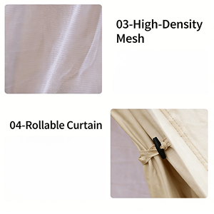 Tente pyramidale avec système d'éclairage LED intégré pour une éclairage d'ambiance et une utilisation pratique après <span class=keywords><strong>la</strong></span> tombée de <span class=keywords><strong>la</strong></span> nuit - Product Image 5