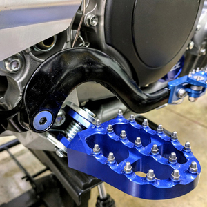 Blue Anodized Aluminium Foot Pegs with Knurled <b>Studs</b> for Motorcycle Use - Product Image 3