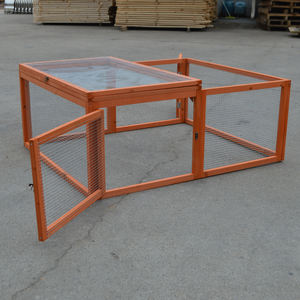 Açık kapalı küçük hayvan kafesi ahşap tavuk Coop Run kafes ile galvanizli tel örgü - Product Image 6