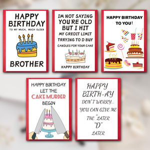 Cartes d'anniversaire amusantes en gros avec enveloppes, cartes de vœux humoristiques personnalisables pour amis, famille, cadeaux de fête d'anniversaire - Product Image 3