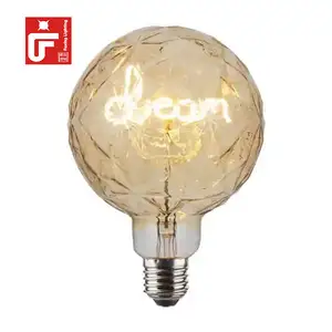 Moderne benutzerdefinierte geformte G125 Fasern LED Edison-Glühbirnen E27 E26 E14 E22 Innenschlafzimmer-Beleuchtung Dekoration