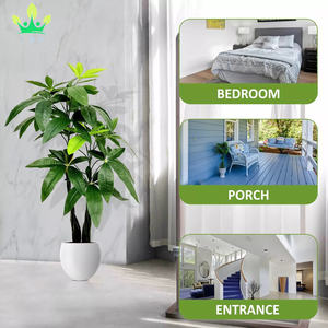 ต้นไม้ <span class=keywords><strong>Pachira</strong></span> Aquatica เทียมขนาด80ซม. ปลูกในกระถางใบไม้สีเขียวประดับในกระถางสวนสำนักงานบ้านตกแต่งห้อง - Product Image 4