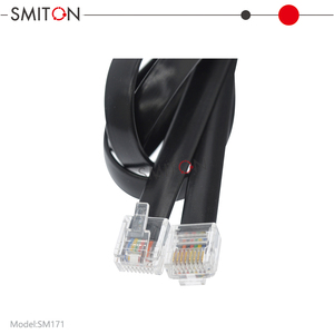 <span class=keywords><strong>Cable</strong></span> Telefónico Plano RJ45 de 8 Pines y 8 Núcleos de Color Negro - Product Image 3