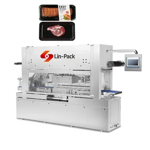 Automatic vacuum sealing packing machine for tray meat