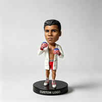 Figurine personnalisée en résine Bobblehead, clown de cirque aux yeux étoilés, colorée, pour décoration de fête de carnaval