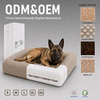 Lit pour chien en mousse à mémoire de forme orthopédique avec housse amovible et lavable pour les importateurs de marques d'animaux de compagnie, les grossistes et les commandes en gros sous marque privée