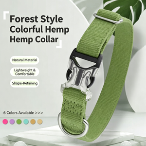 Cross‑border New Dog <b>Collars</b>, Cotton Linen Pet <b>Collar</b> With Furry Edge For Large Medium Small Dogs, For Golden Retriever & Shephe - Product Image 6