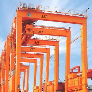 Carga pesada 35T/40T/50T/70T/100T Contenedor de neumáticos de goma RTG Grúa de pórtico para terminales de puerto de carga a granel - Product Image 3