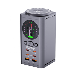 도매 180W 폴리머 전원 은행 마그네틱 멀티 포트 충전기 시계 디스플레이 다기능 충전기 노트북 모바일 장치 - Product Image 1