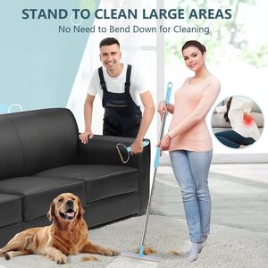 Halılar kilim paspaslar için sökücü kazıyıcı kanepe ayarlanabilir uzun sap 3-adet Set Pet kürk kaldırma aracı - Product Image 2