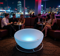 Chaise bol lumineuse LED moderne, élégante, multicolore, télécommandée, IP65, rechargeable, intensité réglable, garantie 2 ans, idéale pour les fêtes