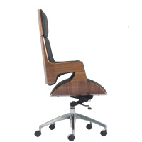 Chaise de bureau ergonomique pivotante en cuir véritable pour le bureau, la maison et les jeux