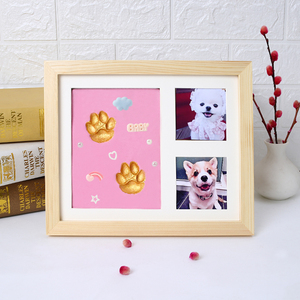 Cornice Fotografica in Legno Quadrata con Impronte di Zampe di Animali Domestici, Decorazione per la Casa alla Moda, Marca AZY - Product Image 3