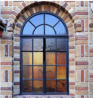Ventana Francesa Moderna de Doble Hoja Abatible, de Aluminio con Vidrio Templado, Aislamiento Térmico, Impermeable, de Acero Inoxidable, Duradera y Elegante