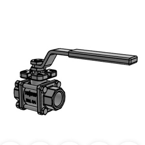 บอลวาล์ว HYPHER 316L พร้อมแผ่นยึด แบบตรงผ่าน 2 ทาง 2 ตำแหน่ง - Product Image 2