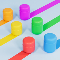 Pot de rangement en plastique classique anti-odeur pour herbes et épices, à l'épreuve des enfants, coloré, en promotion