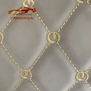 עור PVC מרופד ומובלט לשטיחי רכב, תיקים, ספות ועיצוב הבית - רקמה תלת-ממדית בהתאמה אישית עם גב סרוג עמיד בפני שחיקה - Product Image 1