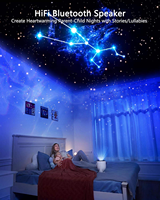 Projecteur Galaxie 3D avec 90 Scènes Dynamiques, Projecteur d'Étoiles Planétarium 4K HD, Veilleuse, Haut-parleur Bluetooth, Décoration de Chambre, Cadeau de Noël