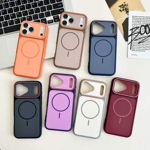 Étui de téléphone magnétique en acrylique givré bicolore <span class=keywords><strong>Phantom</strong></span> pour <span class=keywords><strong>iPhone</strong></span> 18 Pro avec design color-block et fenêtre large - Product Image 2