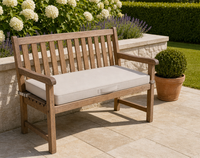 Coussin de banc d'extérieur en mousse haute densité, hydrofuge, résistant aux UV, séchage rapide, avec sangles de fixation et poignée, pour sièges profonds