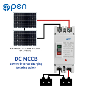 Bộ Ngắt Mạch Vỏ Đúc DC12V 24V 48V 250A Bộ Bảo Vệ Cọc Sạc Xe Hơi MCCB 100A 200A 300A 600A - Product Image 4