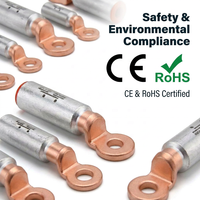 Terminal Bimetálico de Cobre y Aluminio, Conector de Soldadura por Fricción T2 500mm2, Métrico AWG Kcmil MCM, Certificado IEC, Alta Conductividad, 35kV