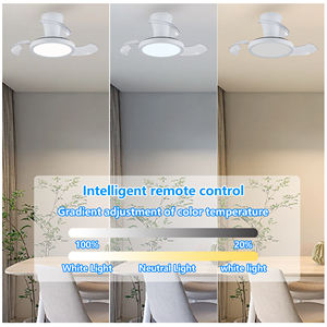 Lampe à ventilateur électrique de conception moderne de 20 pouces pour la maison Restaurant Chambre à coucher Lustre intégré 3 <span class=keywords><strong>Conversion</strong></span> de fréquence Muet Invisible - Product Image 3