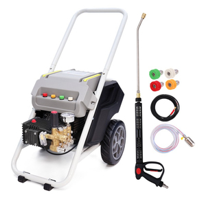 Hidrolavadora Eléctrica Portátil de Alta Presión Profesional de 1450 Psi y 100 Bares con Chorro de Agua Ajustable para Limpieza de Superficies y Coches - Product Image 1
