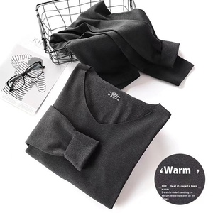 NanRenShuai Ropa interior térmica de lana de una cara con cuello en V para hombre Calzoncillos largos cómodos para otoño Nueva colección cepillada sin fregar - Product Image 3