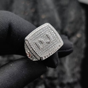 Bagues de DJ en argent 925 plaqué or 18 carats de qualité supérieure, serties de moissanite VVS, style Hip Hop Bling, bijoux musicaux, testées positivement au testeur de diamants - Product Image 4