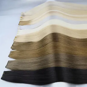 2024 New Release Machine Pu Weft 100% Human Hair Genius Extensions Flat Invisible Weft