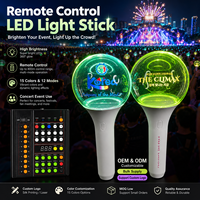 Longstargift Boîtier acrylique Solution d'éclairage LED pour événements sportifs à longue portée avec contrôle RF – Bâton lumineux LED