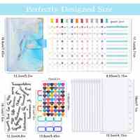 Carnet de budget A5 avec couverture en PP pailletée, style professionnel, impression en relief, couleur personnalisée, multifonctionnel, pour usage promotionnel