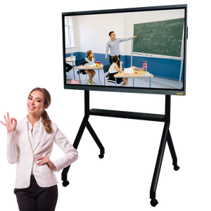 98 Inch HD Anti-Glare Smart Interactive Flat Whiteboard Panel Large Electronic Interactive <b>Boards</b> in Flat White - Product Image 1