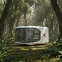 Maison conteneur moderne chinoise pour voyageurs, capsule spatiale intelligente, maison mobile, appartement à structure en acier durable, bureau à domicile, villa extérieure