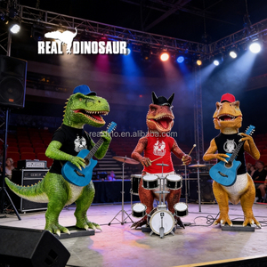 Exhibiciones de Dinosaurios Animatrónicos de Dibujos Animados con Música Personalizada para Parques de Diversiones, Bandas de Animatrónicos de Fibra de Vidrio y Metal para Interiores/Exteriores, Centros Comerciales - Product Image 1