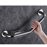 Glossy 135 °   Barre d'appui de sécurité pour salle de bain et douche, en acier inoxydable, à montage mural en forme de coin incliné, pour personnes handicapées