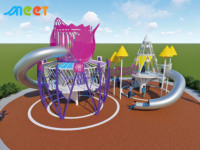Équipement de terrain de jeux sur mesure MT-DBF003 avec éclairage LED et design lumineux nocturne