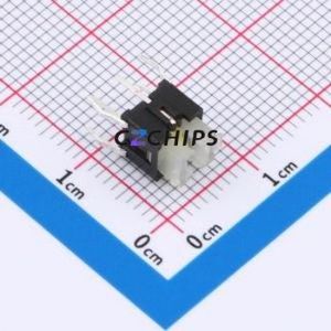 TSL06121-072B330BF-1BE1 Tactile Switch Through hole-6P,6x6mm Switch Single Pole Single Throw Rectangle Button 1.8N 6mm - Product Image 1