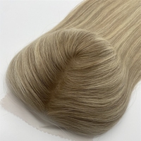 Usine Prix De Gros Vierge Cheveux Toppers Dentelle Avec Machine Trame pour Femmes Balayage Cheveux Humains Topper Extensions