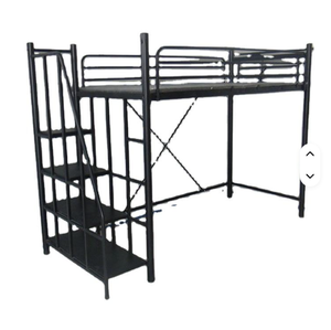 Двухъярусная кровать-чердак из металла размера «<span class=keywords><strong>queen</strong></span>-<span class=keywords><strong>size</strong></span>» с местом для хранения и лестницей для гостиниц, апартаментов, спален, школ, больниц, гостиных - Product Image 6