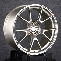 Nouvelles jantes en aluminium forgé 6061-T6 personnalisées de 17 à 24 pouces, finition or champagne brossé, 5 branches, pour Audi Tesla
