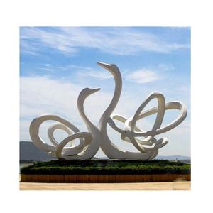 Sculptures en acier de cygne lisse miroir <span class=keywords><strong>Stabilo</strong></span> Statue en métal Cygnus Sculpture en acier inoxydable - Product Image 2
