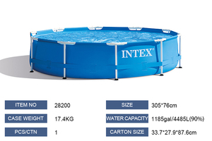 Intex 28200 Marco de metal Redondo Piscina Garten Fistro Para Picina Intex Piscina Fuori Terra Piscina sobre el suelo - Product Image 3