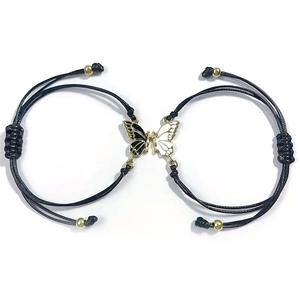 Lovecryst 2 pz/set olio gocciolante coppie bracciali migliori amici farfalla braccialetti regolabili BFF gioielli amicizia regali per bambini - Product Image 6